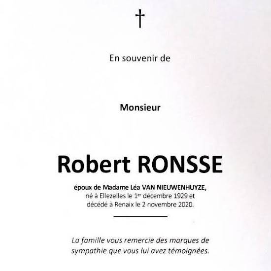 Enterrement Robert Ronsse